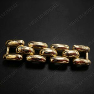 Elegant Gold-Plated Chain Strap Buckle