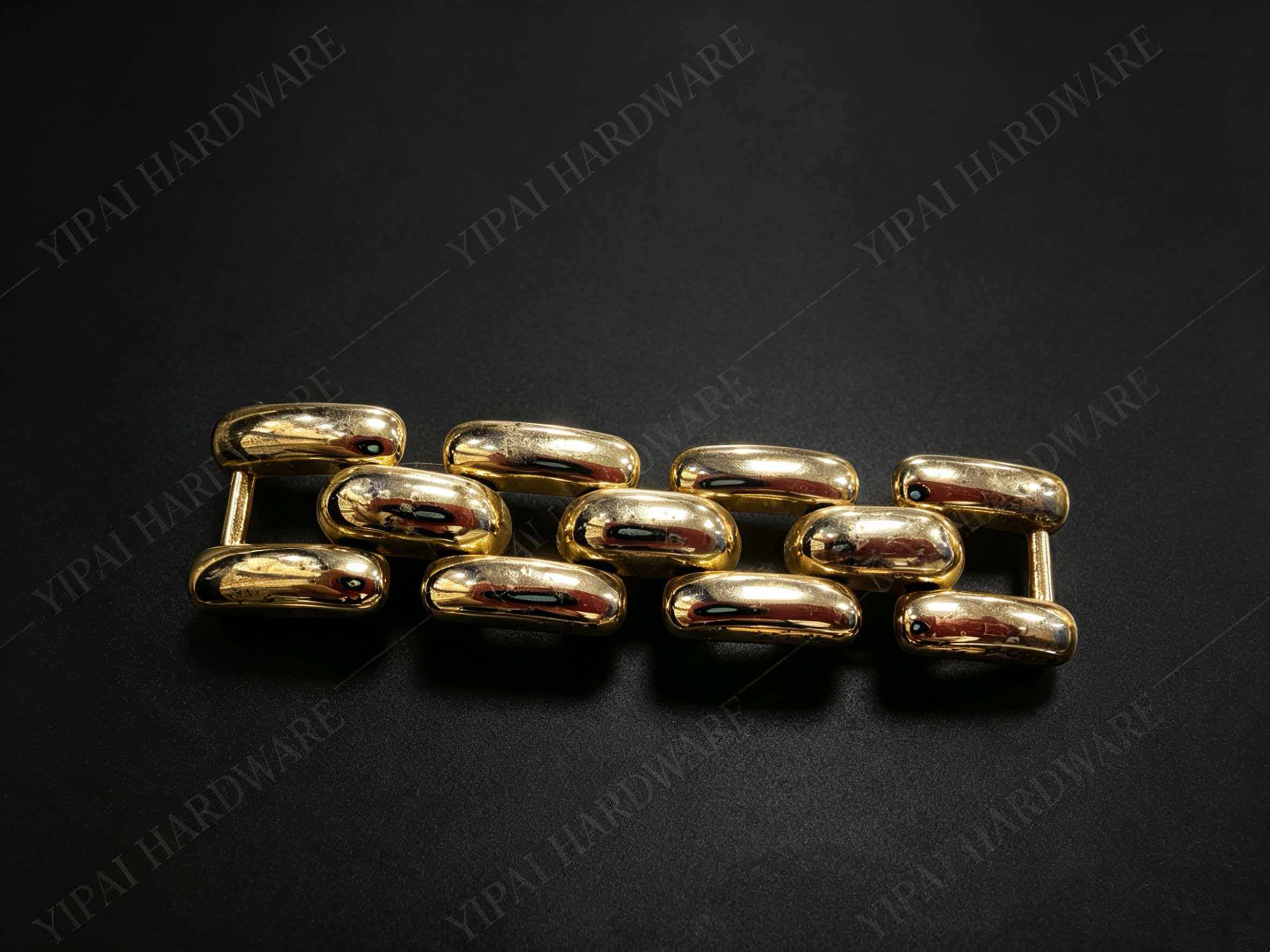 Elegant Gold-Plated Chain Strap Buckle