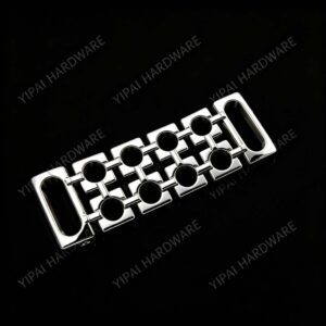 Geometric Link Silver-Plated Strap Buckle