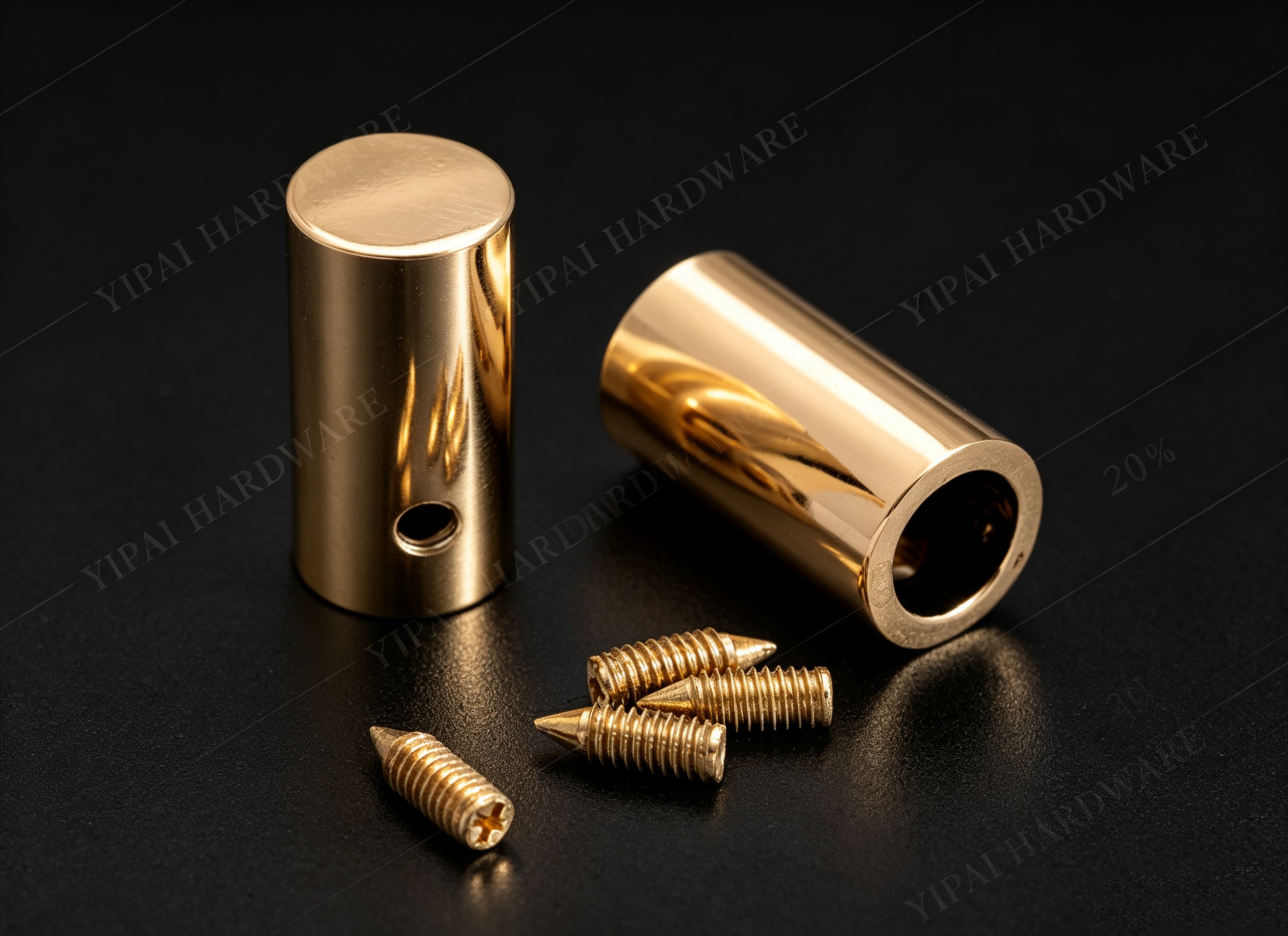 YIPAI Hardware Adjustable Gold-Plated Cord End Stoppers - Image 2