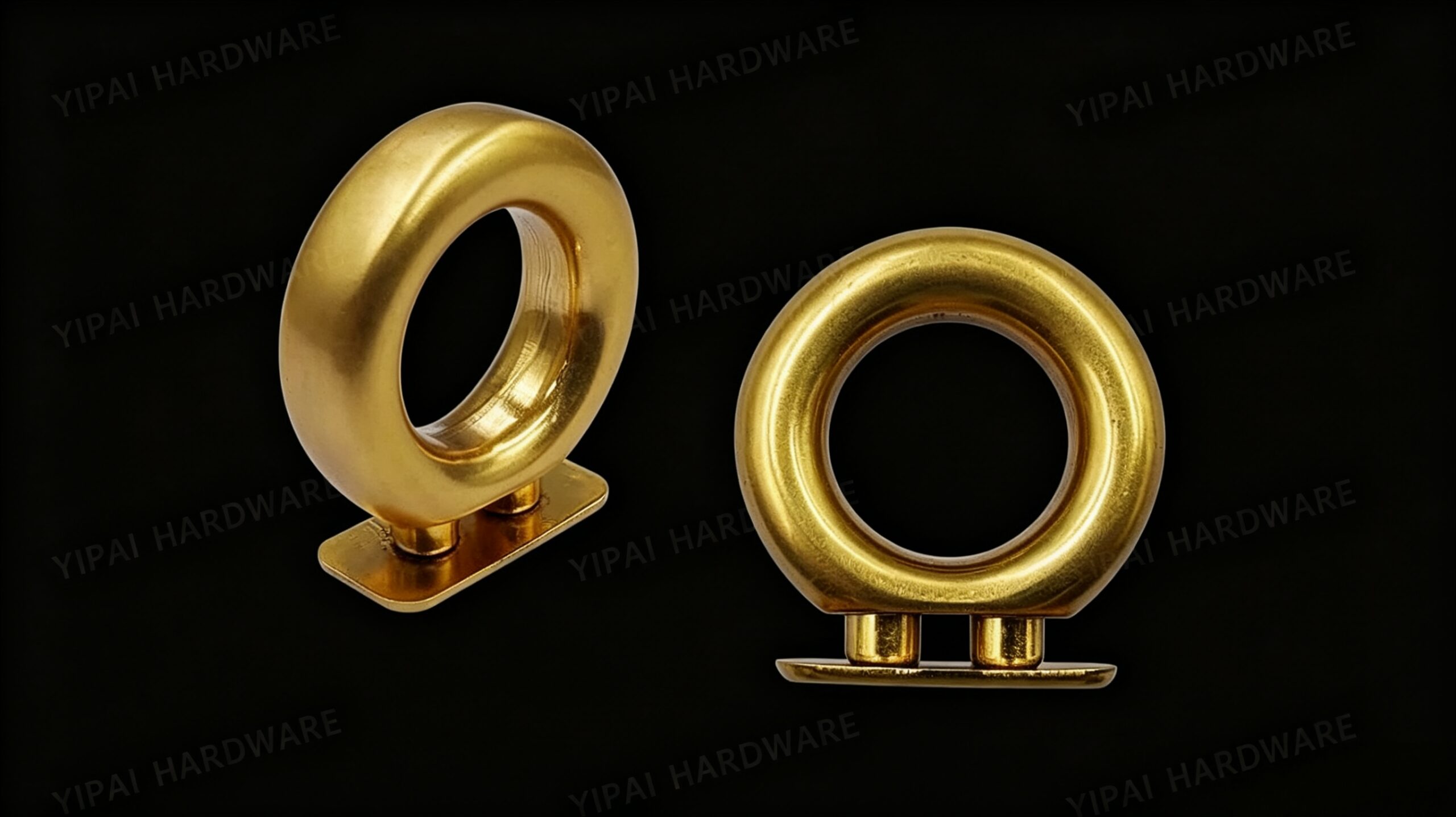 Polished Gold-Plated Ring Handbag Hardware (Eco-Friendly Zinc Alloy)