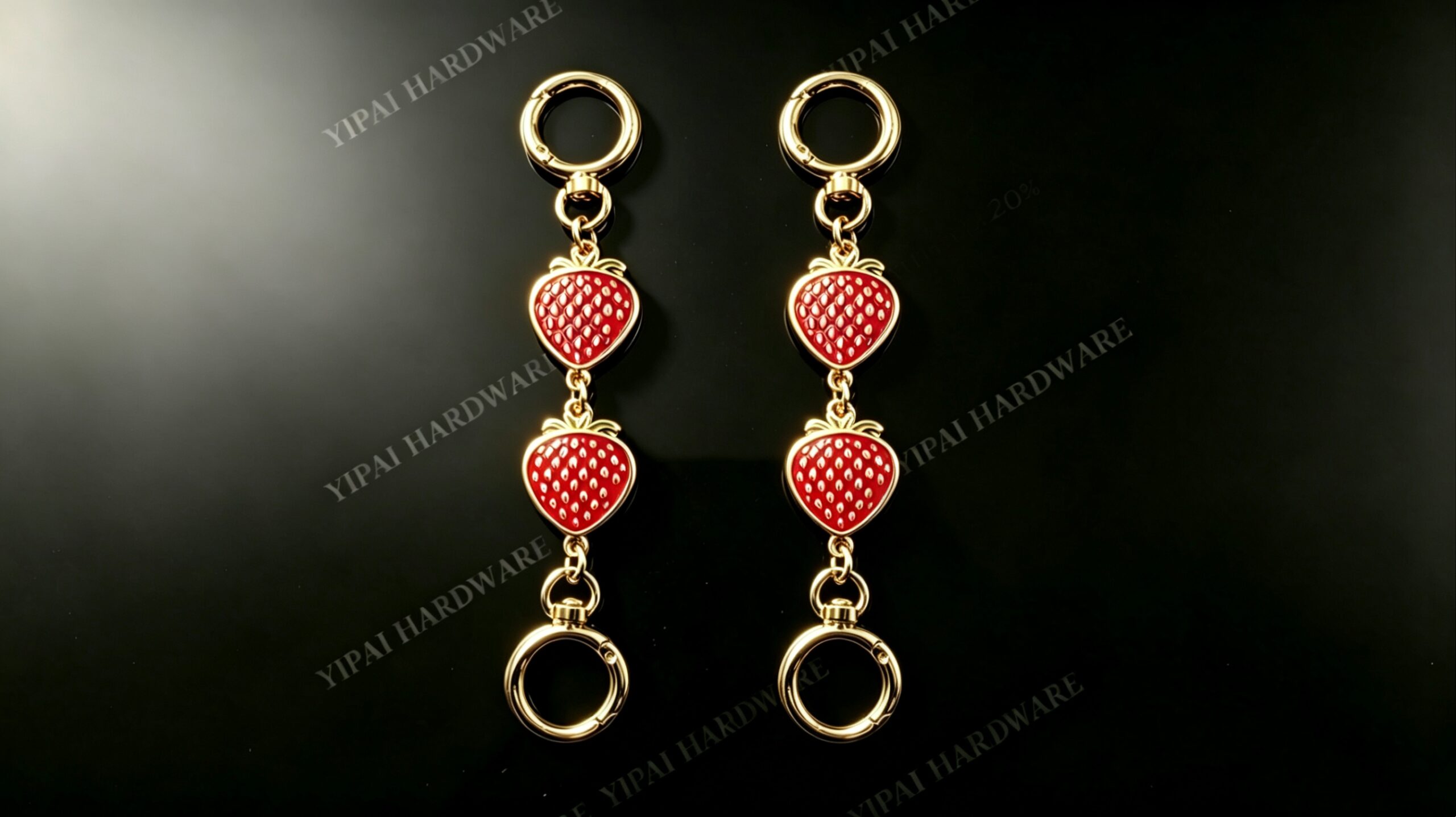 Strawberry Delight Gold-Plated Bag Extender - Image 2