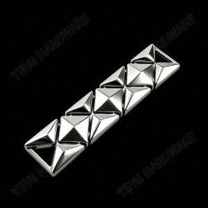 Pyramid Stud Silver-Plated Strap Buckle