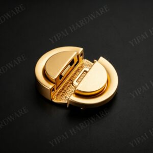 Round Elegant Zinc Alloy Bag Turn Lock